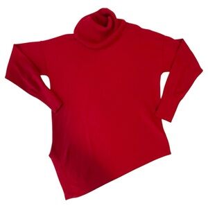 Verve Ami Bold Red Cowl Neck Sweater Sz L